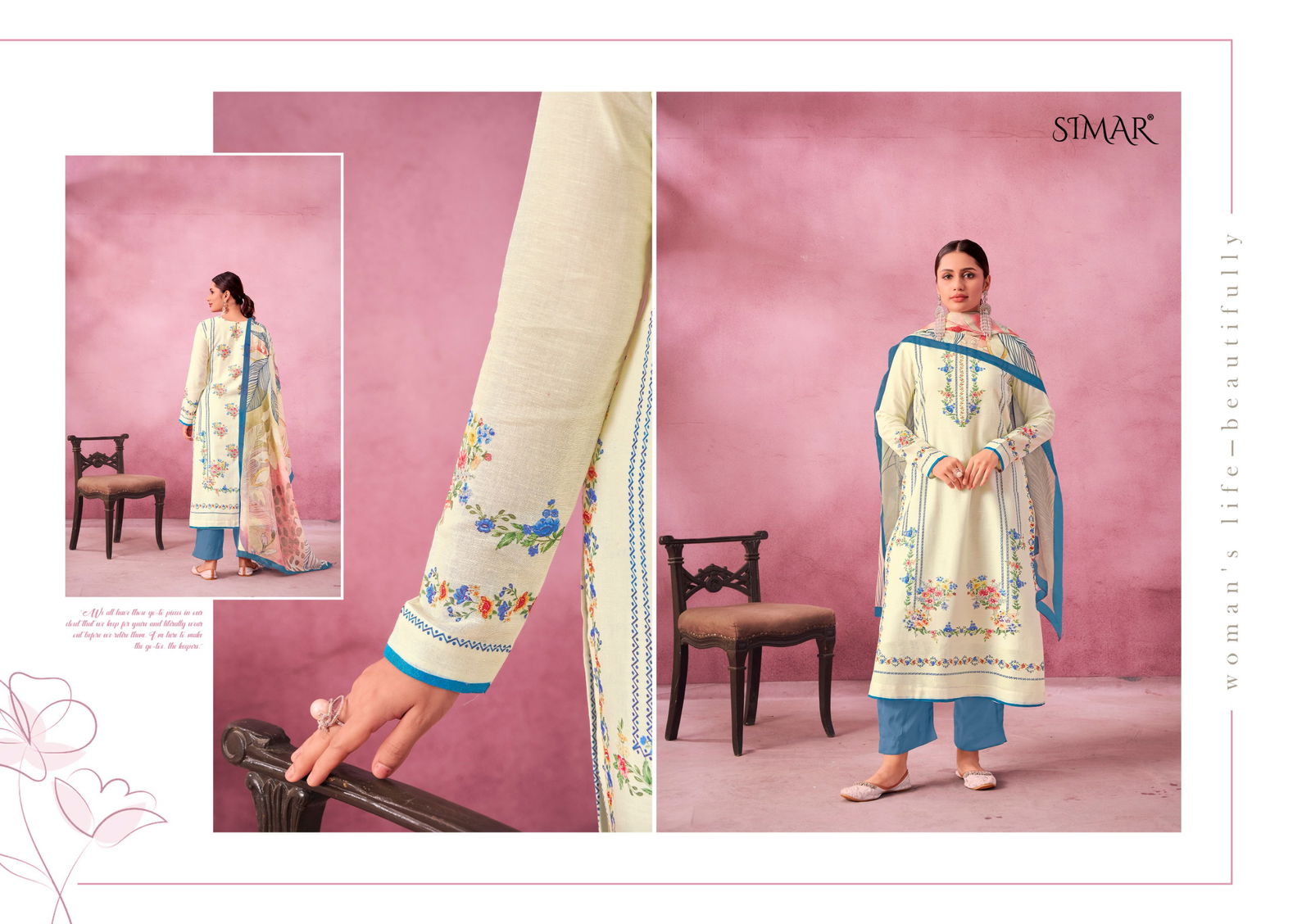 Navya By Glossy Linen Cotton Printed Dress Material Orders In India